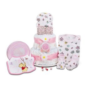 Sweet Baby Girl Diaper Cake Gift