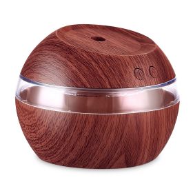 290ml Cool Mist Humidifier Ultrasonic Aroma Essential Oil Diffuser Wood Grain w/LED Light for Office Home Room Vehicle Study Yoga Spa